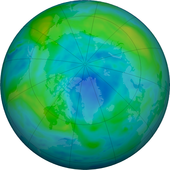 Arctic ozone map for 28 September 2019